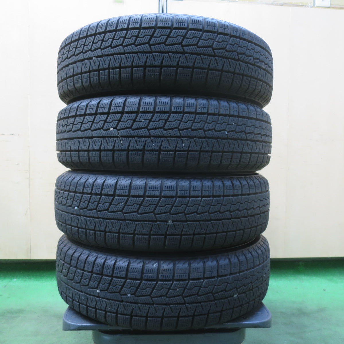 バリ溝!22年!キレイ!ほぼ10分★スタッドレス 155/65R14 ヨコハマ アイスガード iG70 MiLLOUS VX ミルアス 14インチ PCD100/4H★5122009イス