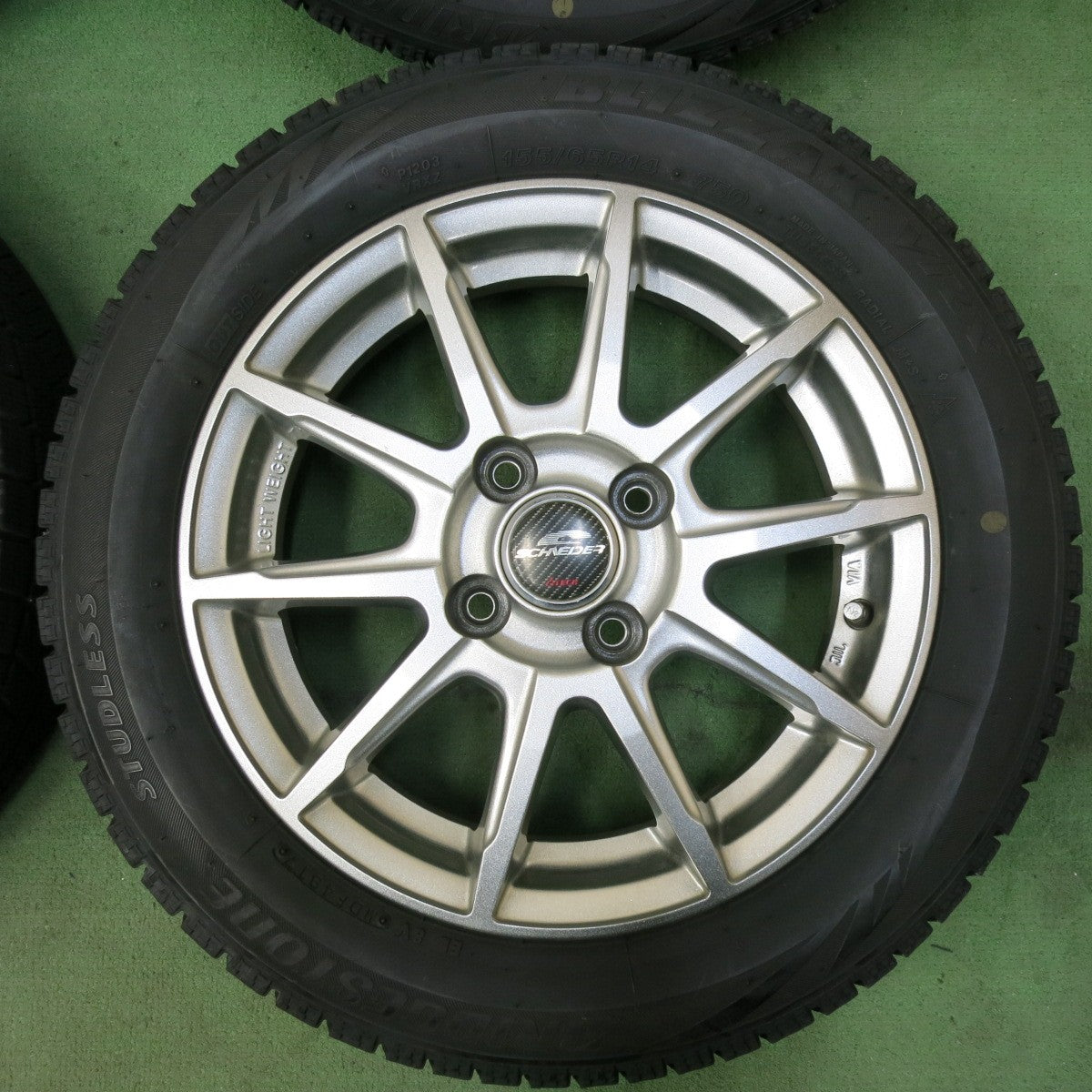 4本価格★スタッドレス 155/65R14 ブリヂストン ブリザック VRX SCHNEIDER ATECH シュナイダー 14インチ PCD100/4H★5050205SYス