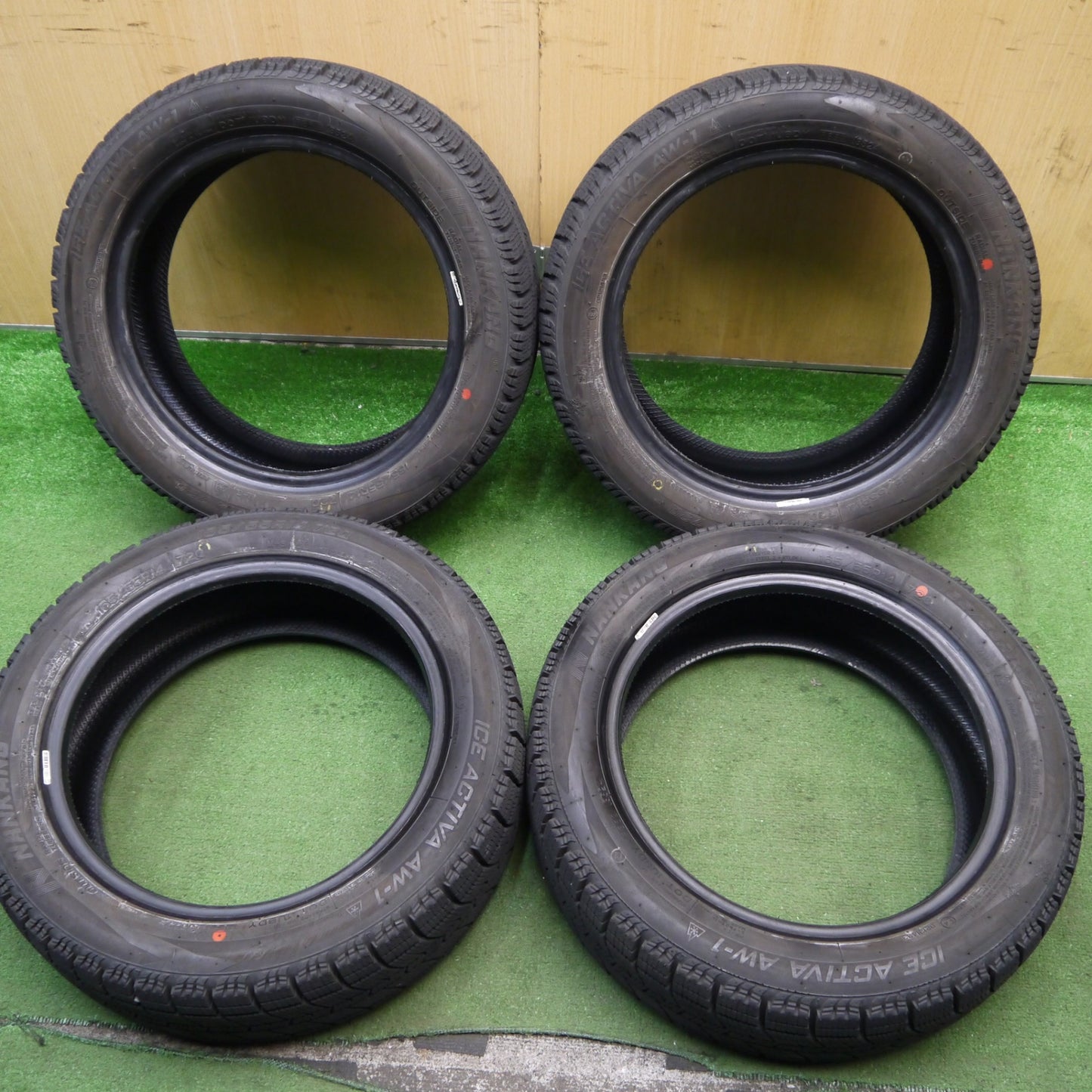 バリ溝!24年!9.5分★スタッドレス 165/55R14 ナンカン アイスアクティバ AW-1 タイヤ 14インチ 軽自動車 ワゴンR ルークス 等★5062304Hスタ