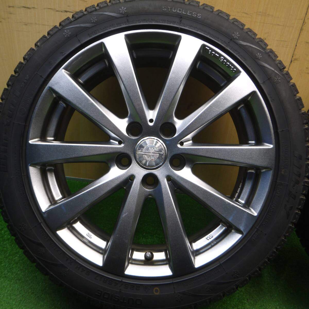 バリ溝!21年!キレイ!9.5分★ボルボ 等 Team Sparco 225/45R17 スタッドレス ハイフライ Win-turi 212 チームスパルコ 17インチ PCD108/5H★5012007Hス