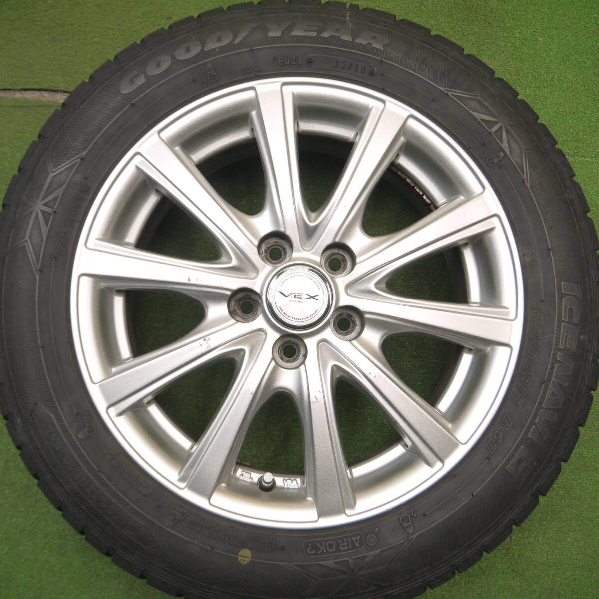 4本価格★シエンタ 等 185/60R15 スタッドレス グッドイヤー アイスナビ6 V.E.X. VEX 15インチ PCD100/5H★5013111Hス
