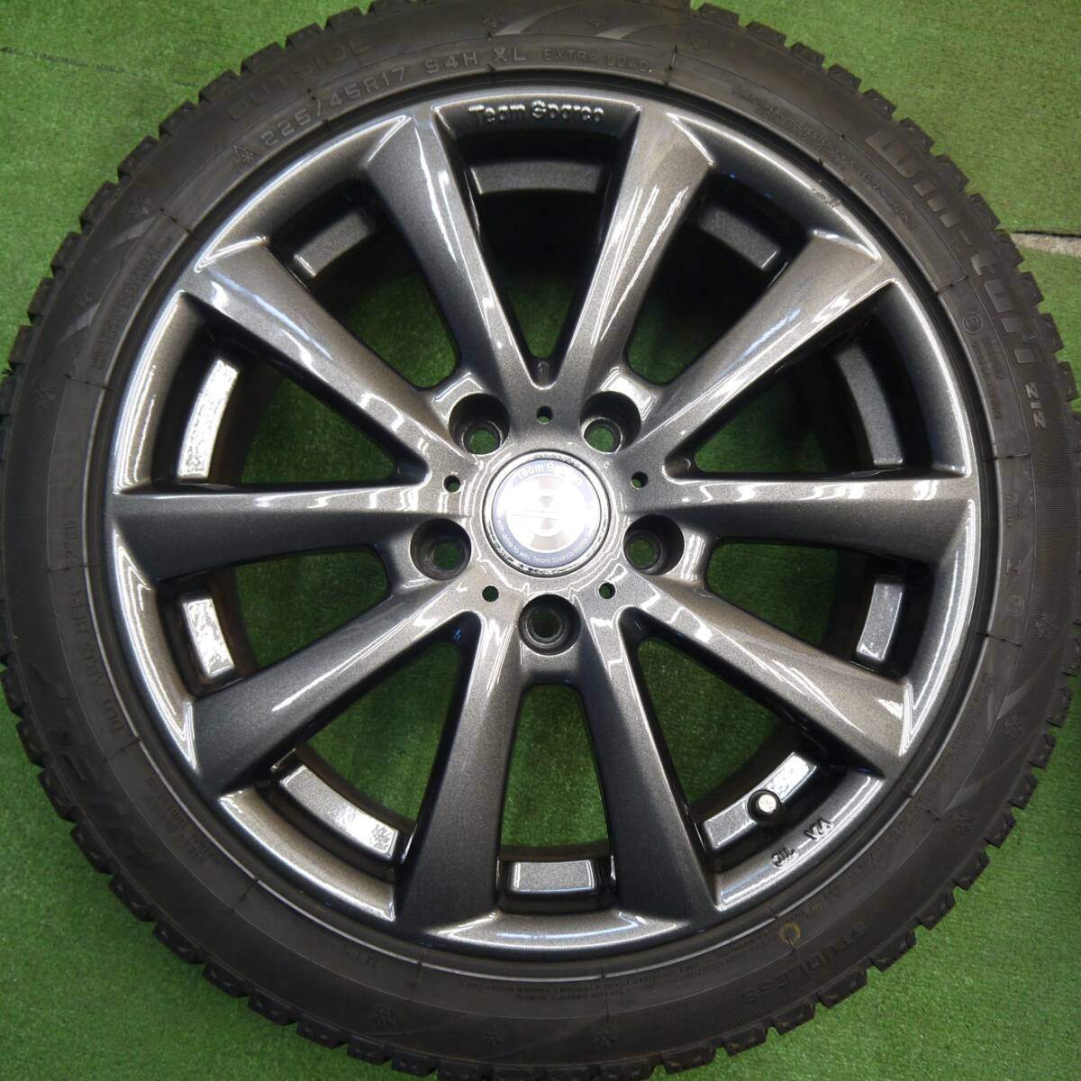 キレイ!21年★BMW 等 Team Sparco 225/45R17 スタッドレス ハイフライ Win-turi 212 チームスパルコ 17インチ PCD120/5H★5032103Hス