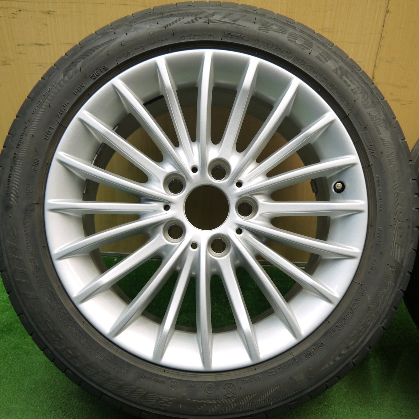 キレイ★BMW 3シリーズ F30 純正 225/50R17 ブリヂストン ポテンザ S001 17インチ PCD120/5H★5051302Hノ