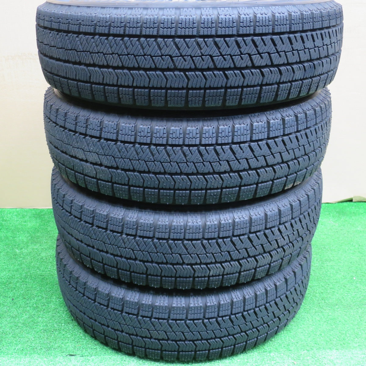 バリ溝!22年!キレイ!ほぼ10分★スタッドレス 155/65R14 ブリヂストン ブリザック VRX2 LCZ 012 社外 アルミ 14インチ PCD100/4H★5112805NKス