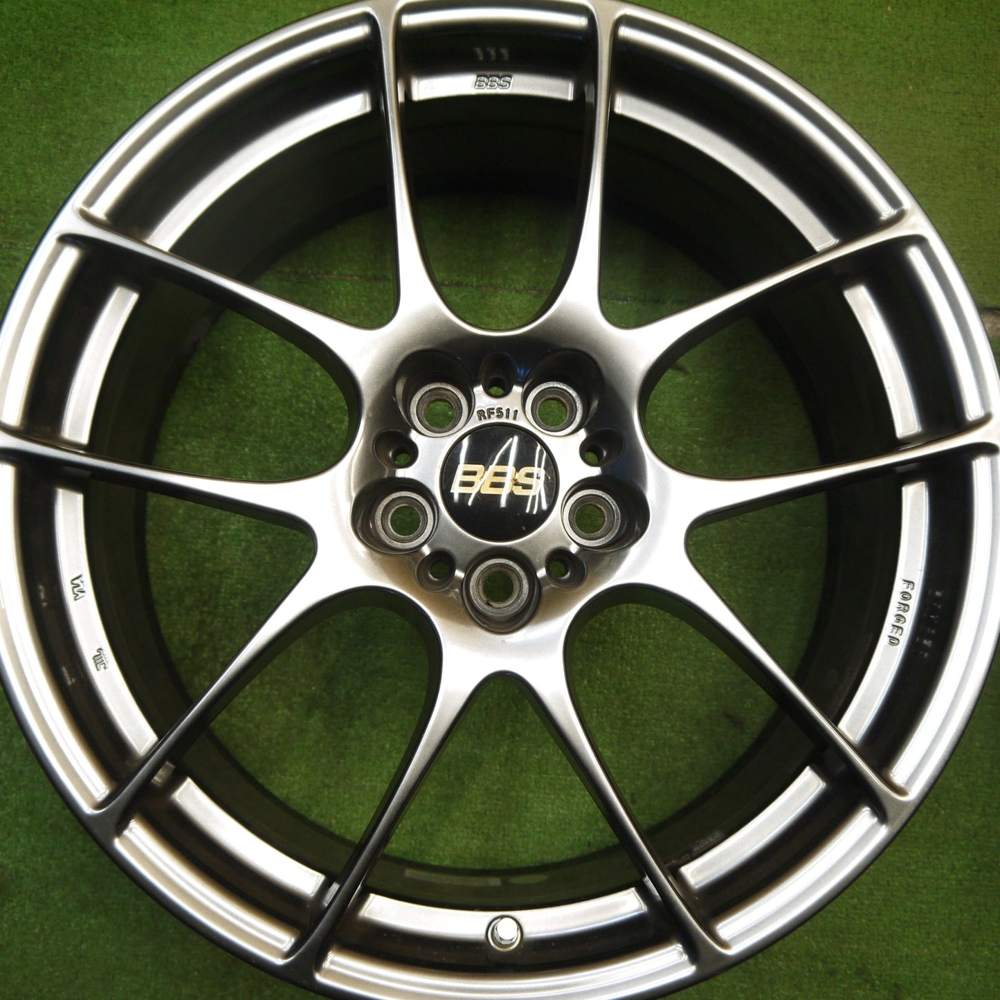 美品★BBS RF511 FORGED 18インチ 18×7.5J ハブリング付き PCD100/5H★5041801Hホ
