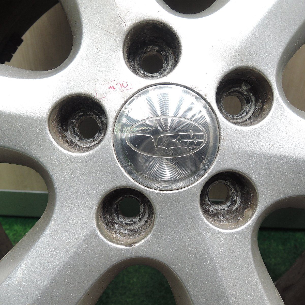 4本価格★スバル レガシィ 純正 215/45R17 スタッドレス ブリヂストン アイスパートナー2 17インチ PCD100★3110807TNス