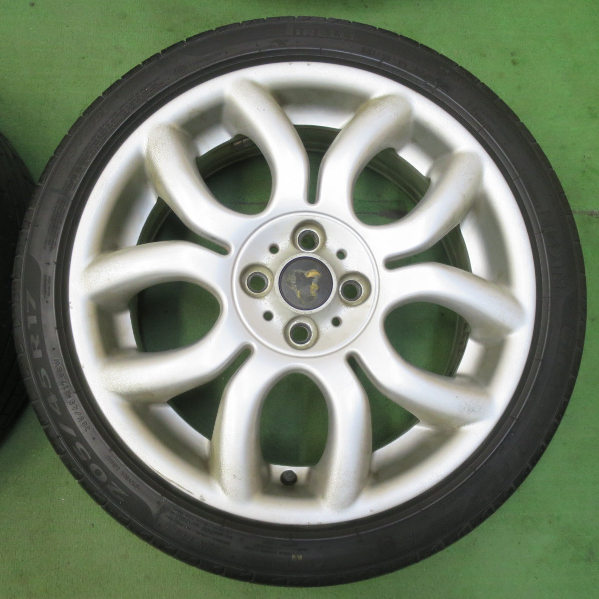 バリ溝!9分★ミニ クーパー S チェックメイト 純正 205/45R17 ピレリ Cinturato P7 ランフラット 17インチ PCD100/4H★5071703イノ