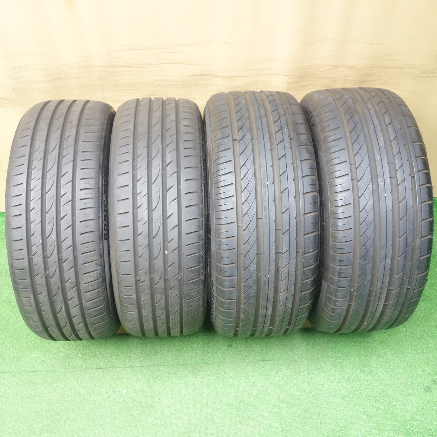 バリ溝!23年!キレイ!9.5分★ポルシェ 981 ケイマン ボクスター 純正 225/45R18 245/45R18 ロードストーン EUROVIS sport04 ハイフライ HF805 18インチ PCD130/5H★6013001KTノ