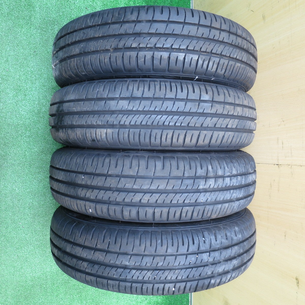 バリ溝!24年!9分★スズキ パレット 純正 155/65R14 ダンロップ エナセーブ EC204 14インチ PCD100/4H★5110105NJノ