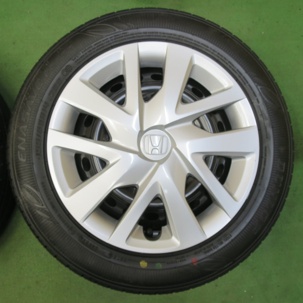 新車外し!21年★ホンダ JF N-BOX 純正 スチール 155/65R14 ダンロップ エナセーブ EC300 14インチ Nボックス NBOX PCD100/4H★5100608イノ