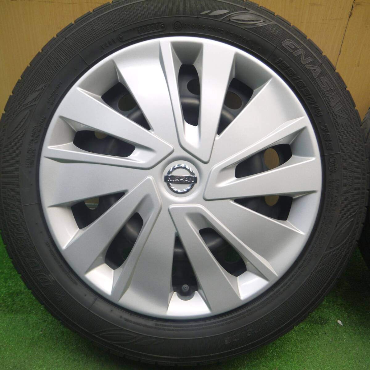 キレイ★日産 デイズ 純正 スチール 155/65R14 ダンロップ エナセーブ EC300+ 14インチ PCD100/4H★5021702Hノ