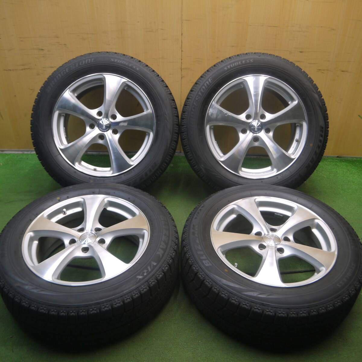 バリ溝!9.5分★★Leonis AS スタッドレス 215/60R17 ブリヂストン ブリザック VRX レオニス 17インチ PCD114.3/5H★4020713Hス