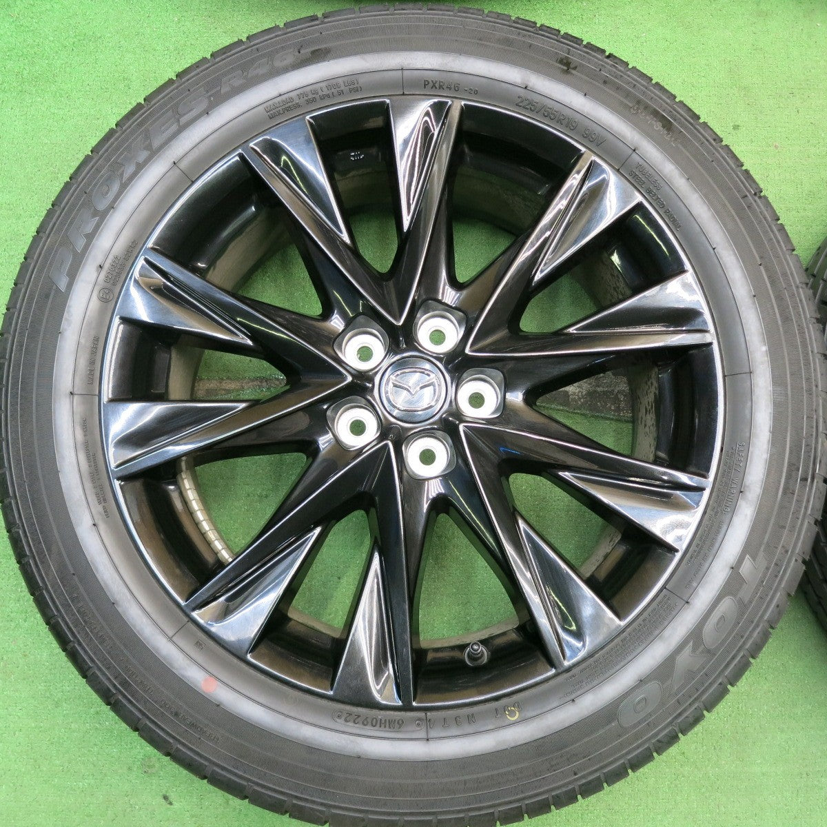 バリ溝!22年!キレイ!ほぼ10分★マツダ CX-5 純正 225/55R19 トーヨー プロクセス R46 19インチ CX5 PCD114.3/5H★5062901HAノ