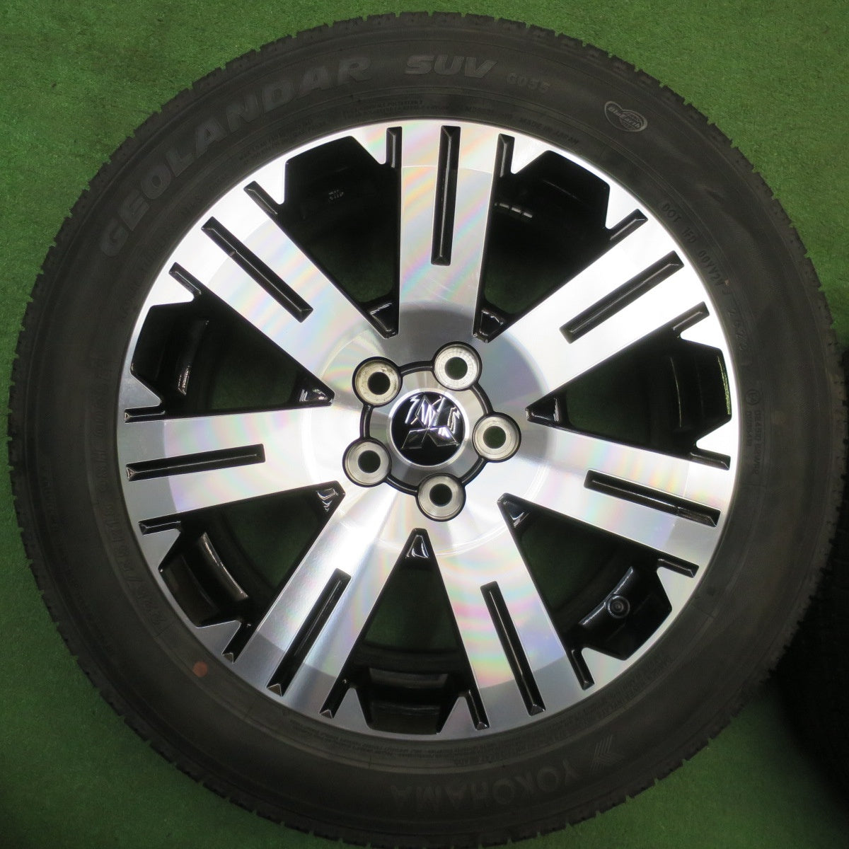 新車外し!23年★三菱 デリカ D:5 純正 ENKEI 225/55R18 ヨコハマ ジオランダー SUV G055 G055E 18インチ D5 PCD114.3/5H★6021101NJノ