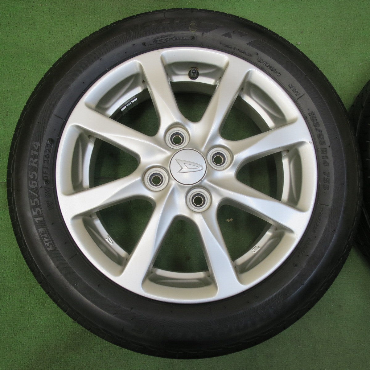 バリ溝!22年!9.5分以上★ダイハツ タント ムーヴ 等 純正 155/65R14 ブリヂストン ネクストリー エコピア 14インチ PCD100/4H★5100405イノ