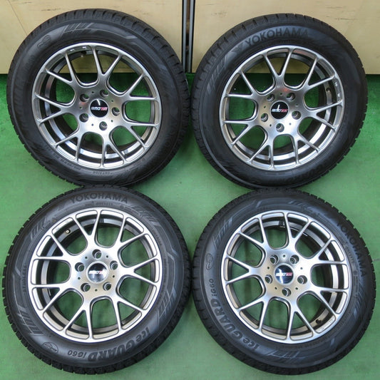 超バリ溝!22年!キレイ!ほぼ10分★BMW 等 MOTEC NUR 阿部商会 205/55R16 スタッドレス ヨコハマ アイスガード iG60 モーテック ニュル 16インチ PCD120/5H★5011009イス