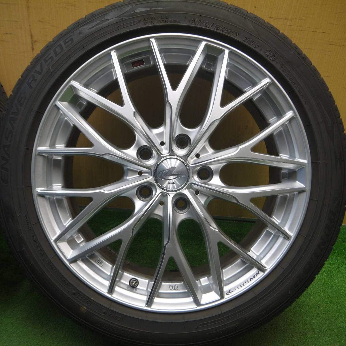 バリ溝!21年!キレイ!8.5分★LEONIS MX 205/50R17 ダンロップ エナセーブ RV505 レオニス 17インチ PCD114.3/5H★5022802Hノ