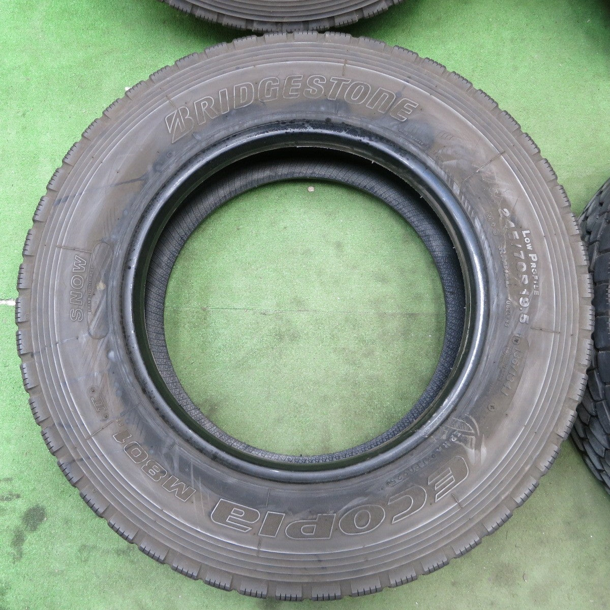 バリ溝!25年!9分★トラック タイヤ 245/70R19.5 136/134J ブリヂストン エコピア M801Ⅱ ミックス オールシーズン 19.5インチ★5122905ナスタ