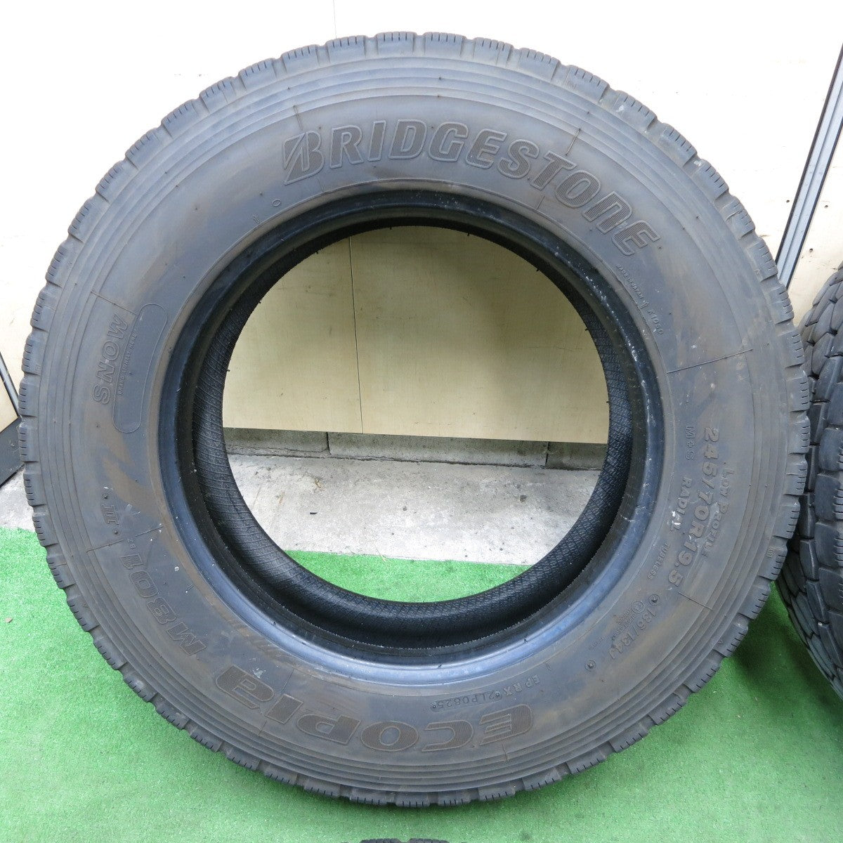 バリ溝!25年!9分★トラック タイヤ 245/70R19.5 136/134J ブリヂストン エコピア M801Ⅱ ミックス オールシーズン 19.5インチ★5122905ナスタ