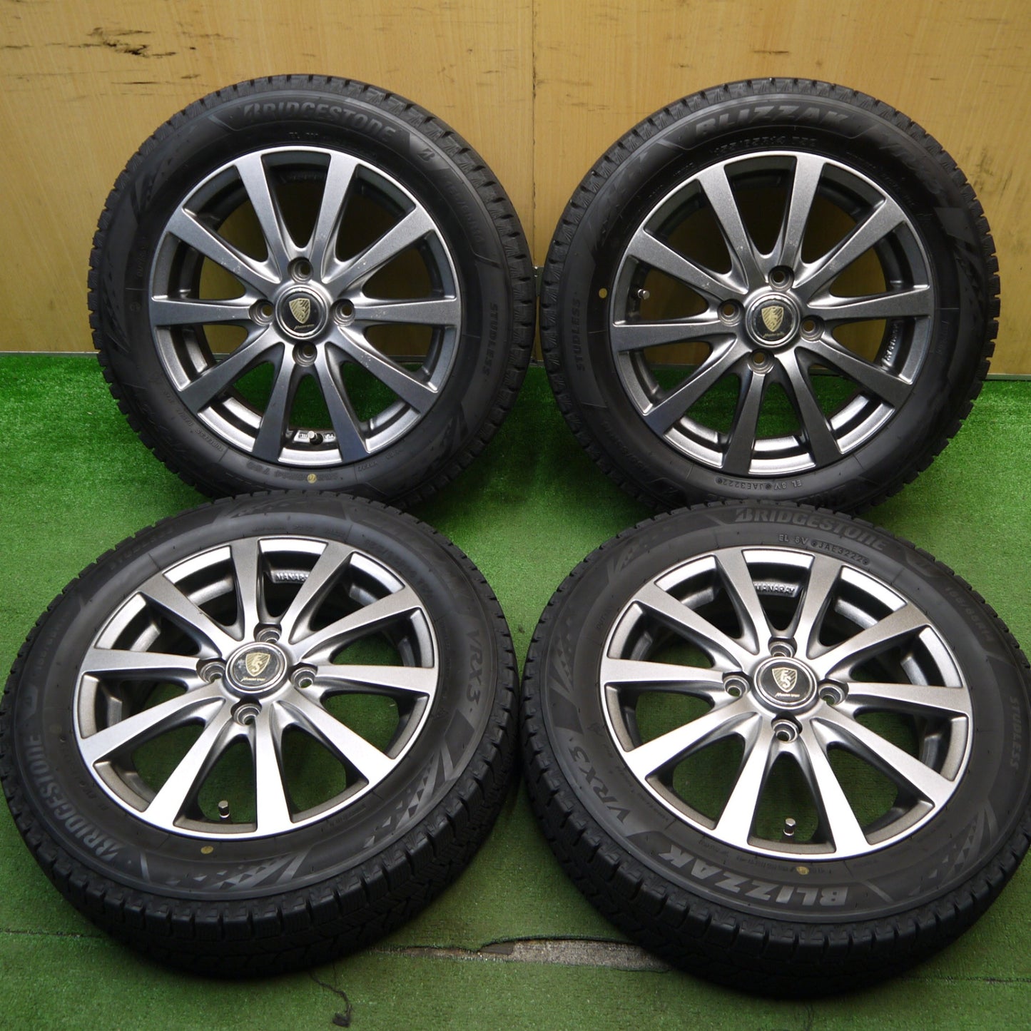 バリ溝!22年!9.5分★スタッドレス 155/65R14 ブリヂストン ブリザック VRX3 MANARAY SPORT マナレイ スポーツ 14インチ PCD100/4H★5050904Hス