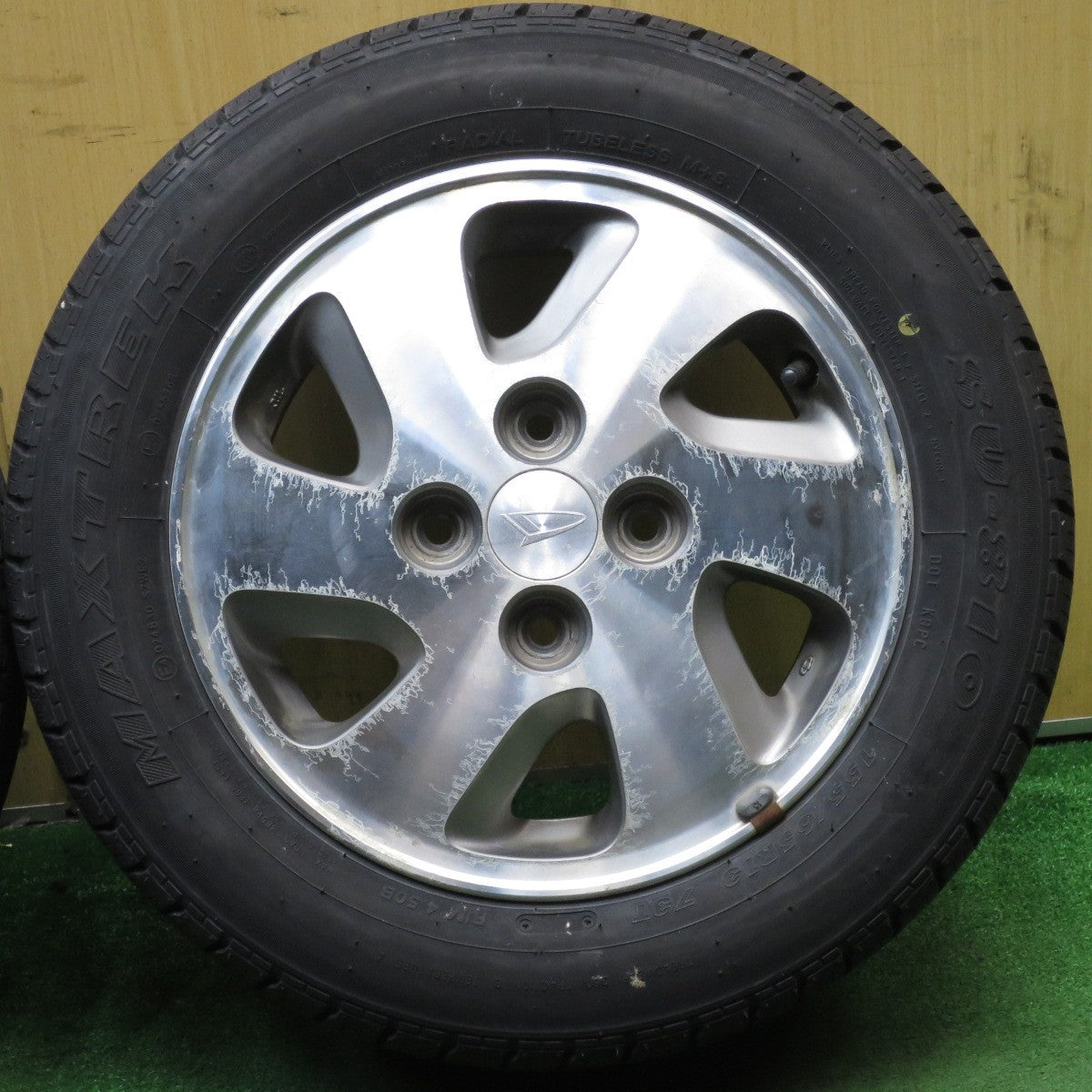 バリ溝!9分★ダイハツ ムーヴ 純正 155/65R13 マックストレック SU-810 13インチ PCD100/4H★5061904NJノ