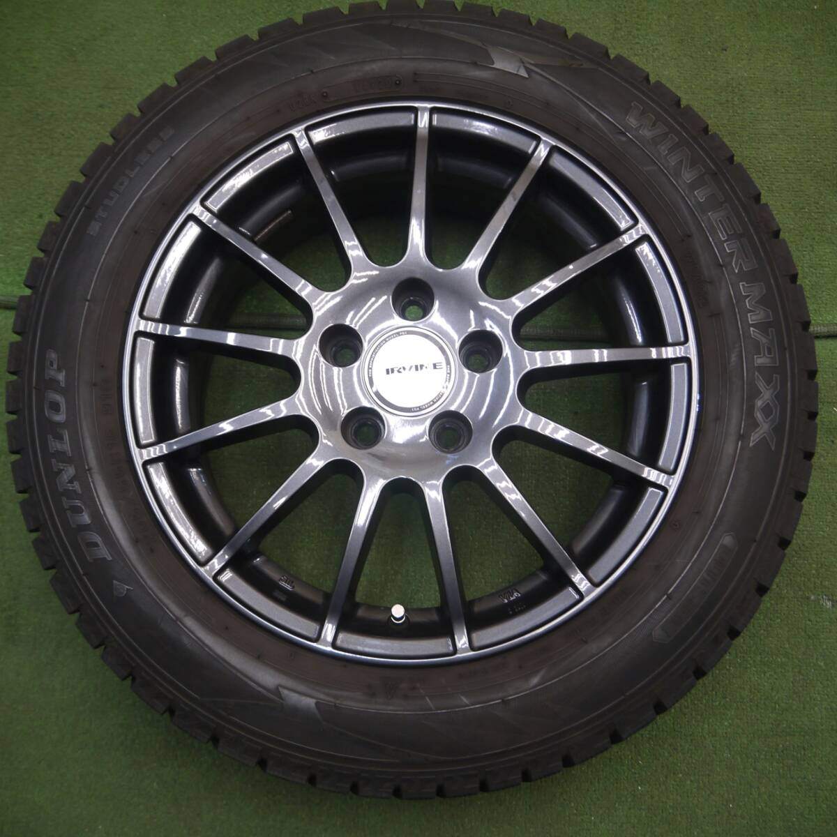 バリ溝!20年!キレイ!9.5分以上★ワーゲン等 IRVINE 205/55R16 スタッドレス ダンロップ WM02 PCD112/5H★4021002ナス