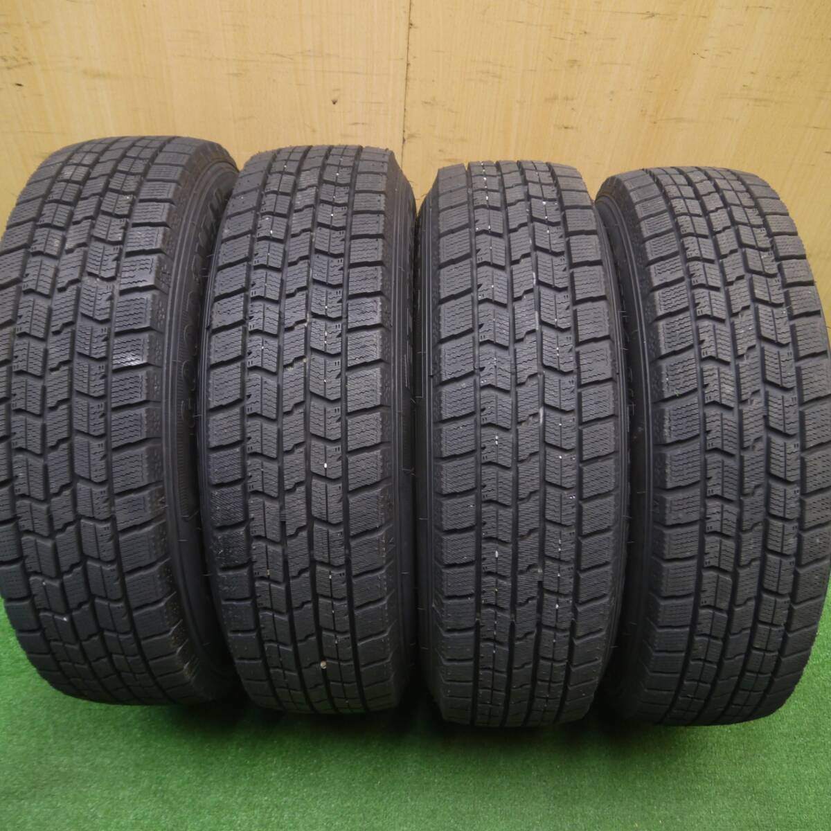超バリ溝!22年!ほぼ10分★スタッドレス 165/70R14 グッドイヤー アイスナビ7 STYLE PRASINO DUKE PCD100/4H★4102906Hス