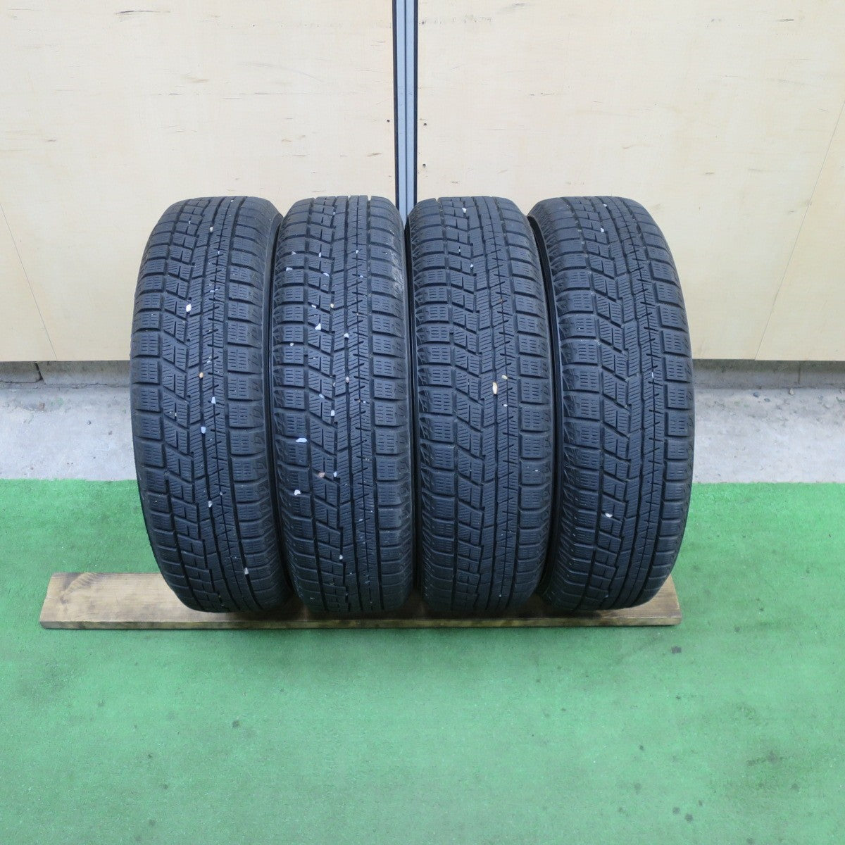 バリ溝!23年!キレイ!9分★スタッドレス 155/65R14 ヨコハマ アイスガード iG60 WEZEN 社外 アルミ 14インチ PCD100/4H★6022703TTス