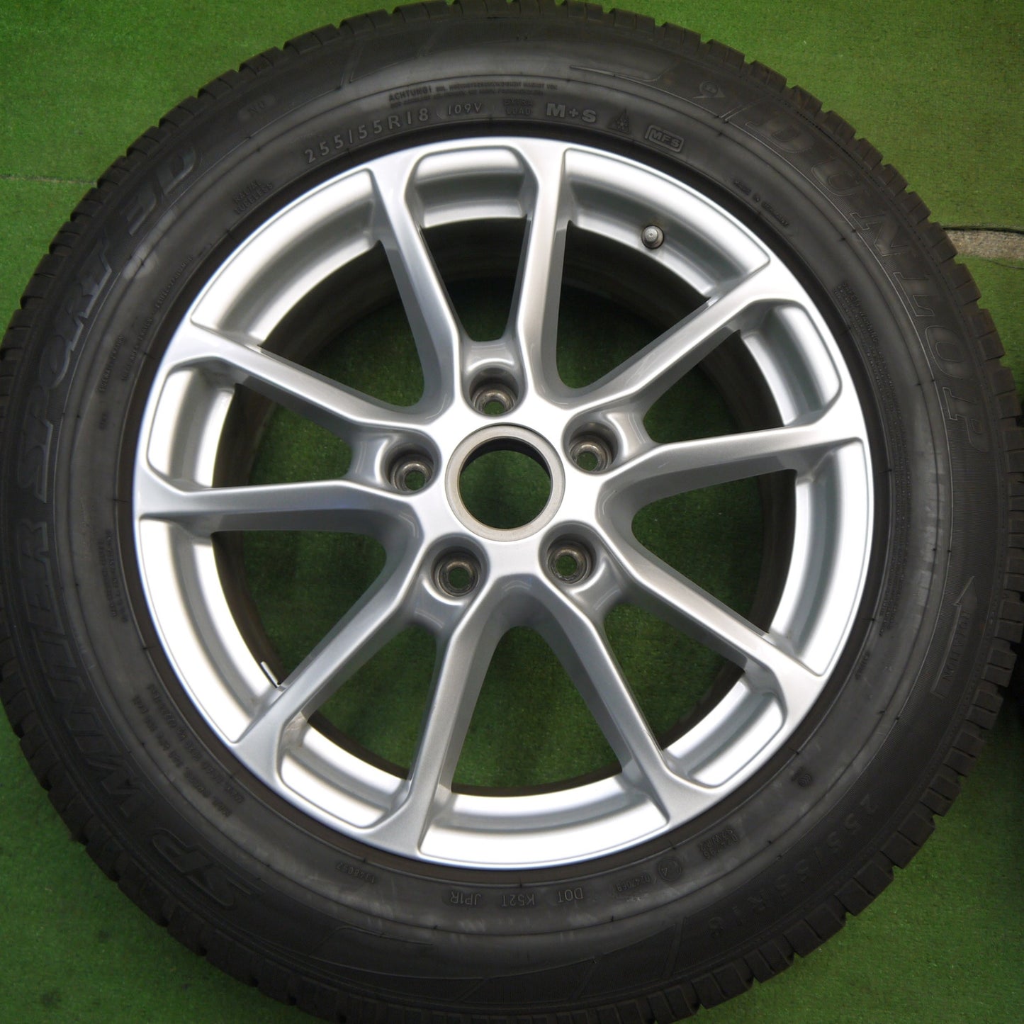 キレイ★ポルシェ カイエン 958 純正 BBS RD575 255/55R18 スタッドレス ダンロップ SPウインタースポーツ 3D 18インチ PCD130/5H★5051305Hス