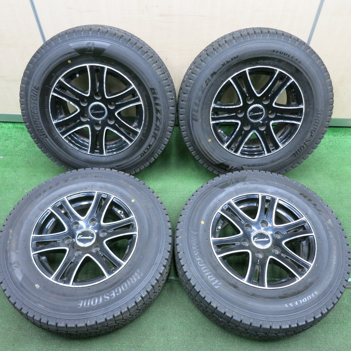 2]195/80R15 ブリヂストン スタッドレスVL10 深溝 バリ山 2本