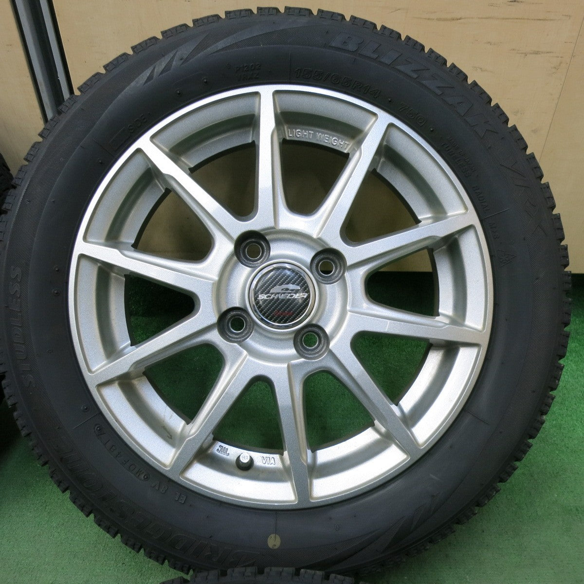 4本価格★スタッドレス 155/65R14 ブリヂストン ブリザック VRX SCHNEIDER ATECH シュナイダー 14インチ PCD100/4H★5050205SYス