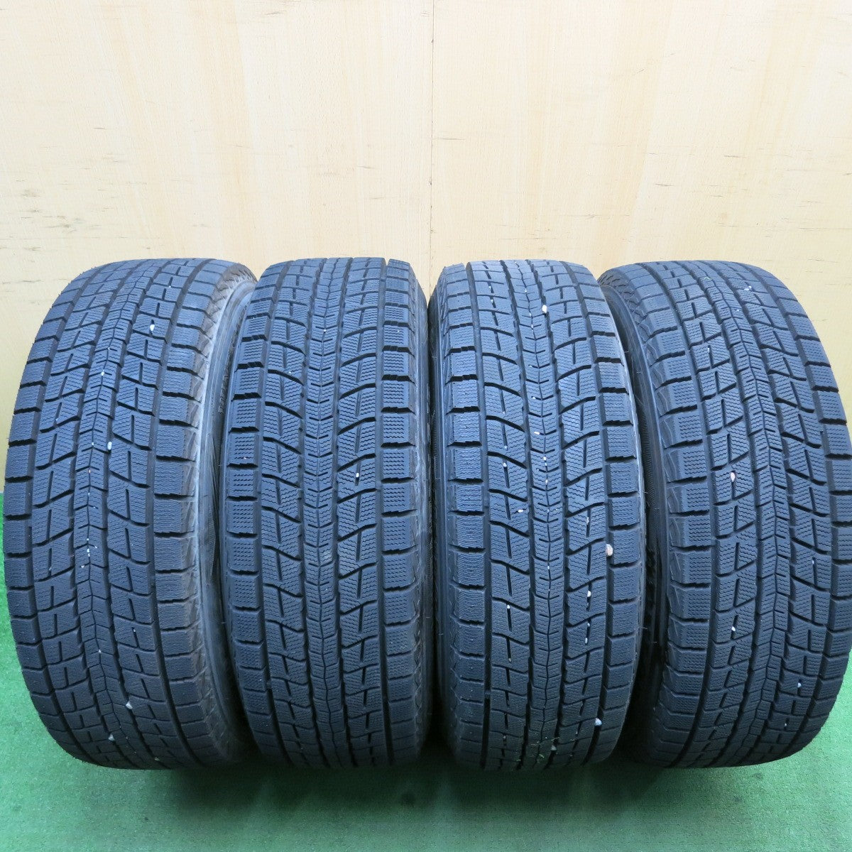 超バリ溝!24年!キレイ!9.5分以上★XV フォレスター 等 225/60R17 スタッドレス ダンロップ ウインターマックス SJ8 SJ8+ BALMINUM バルミナ 17インチ PCD100/5H★5051603AKス
