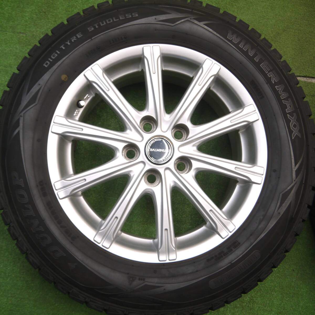 バリ溝!キレイ!9.5分★スタッドレス 215/65R16 ダンロップ ウインターマックス WM01 BALMINUM バルミナ 16インチ PCD114.3/5H★5012709Hス