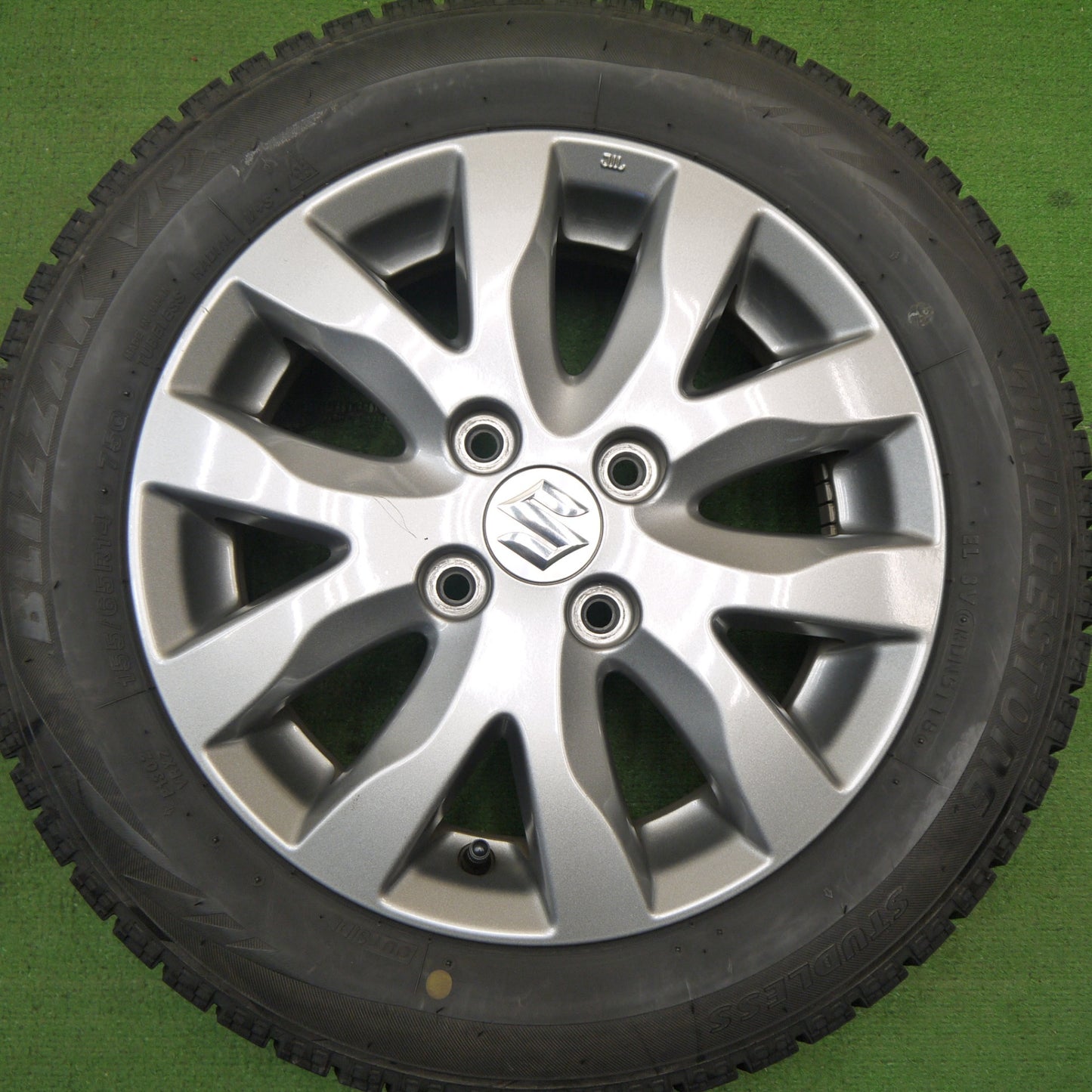 キレイ★スズキ MH23S ワゴンR 純正 155/65R14 スタッドレス ブリヂストン ブリザック VRX 14インチ PCD100/4H★5051902Hス