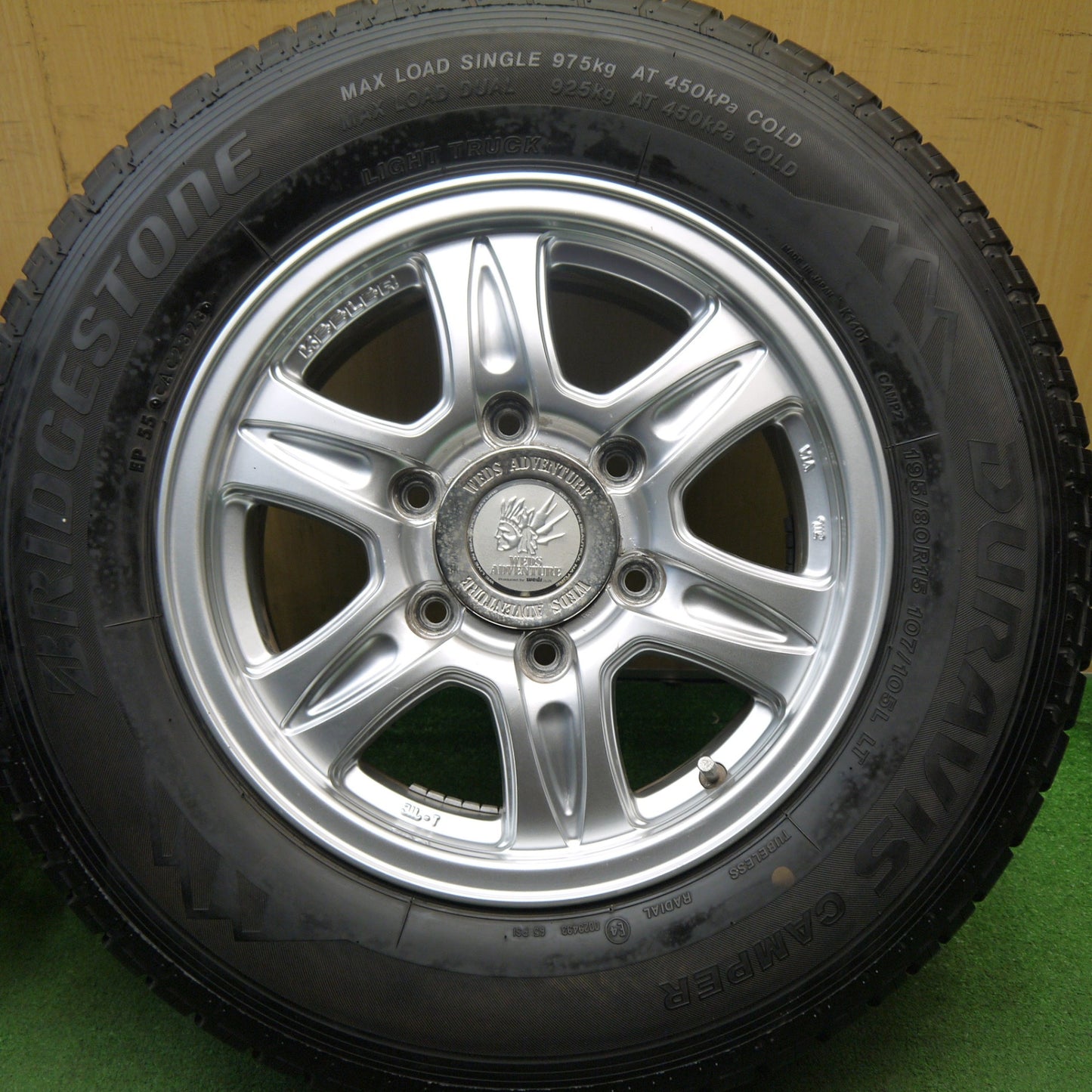 4本価格!23年★KEELER 195/80R15 107/105L スタッドレス ブリヂストン デュラビス CANPER キーラー 15インチ PCD139.7/6H★5050913Hノ