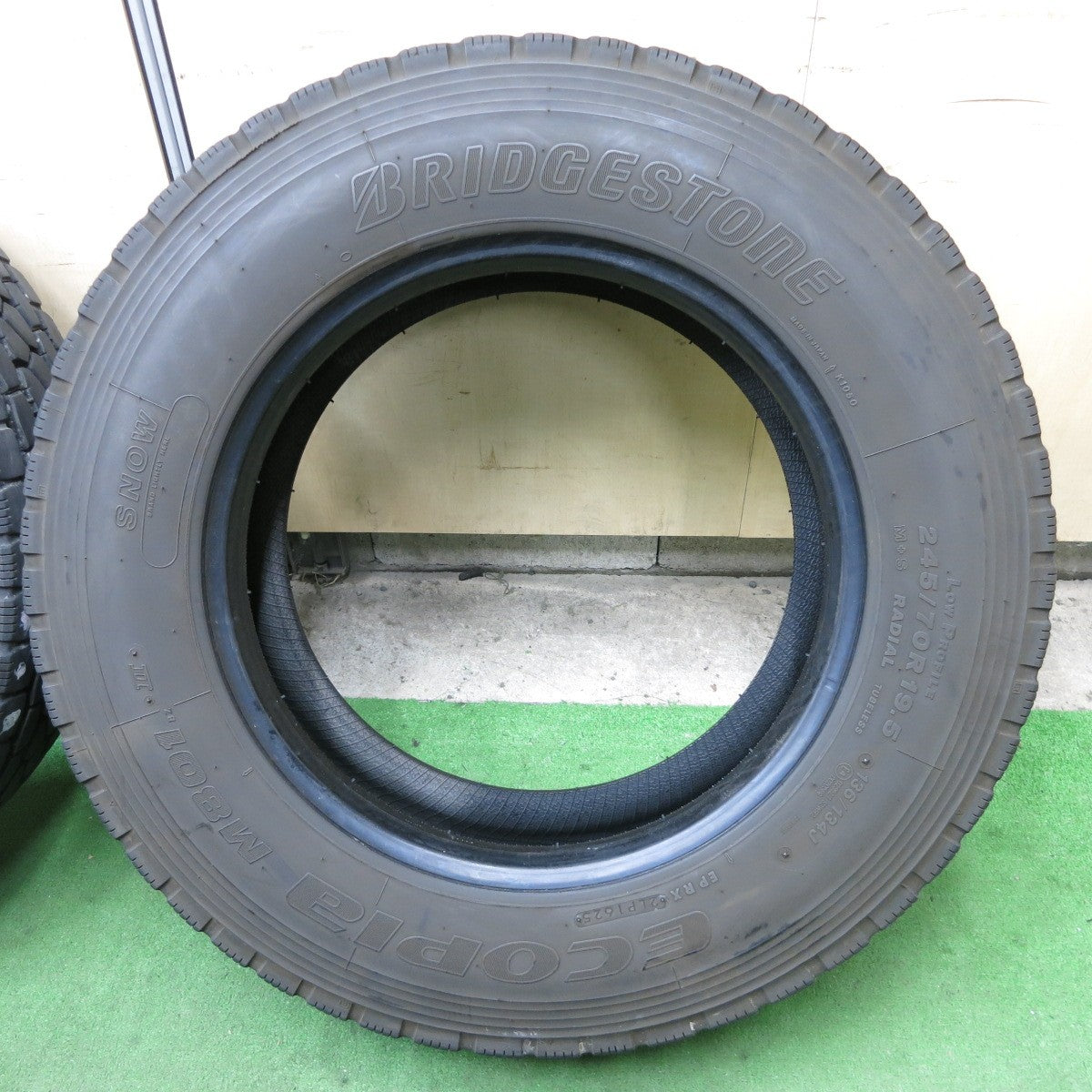 バリ溝!25年!9分★トラック タイヤ 245/70R19.5 136/134J ブリヂストン エコピア M801Ⅱ ミックス オールシーズン 19.5インチ★5122905ナスタ