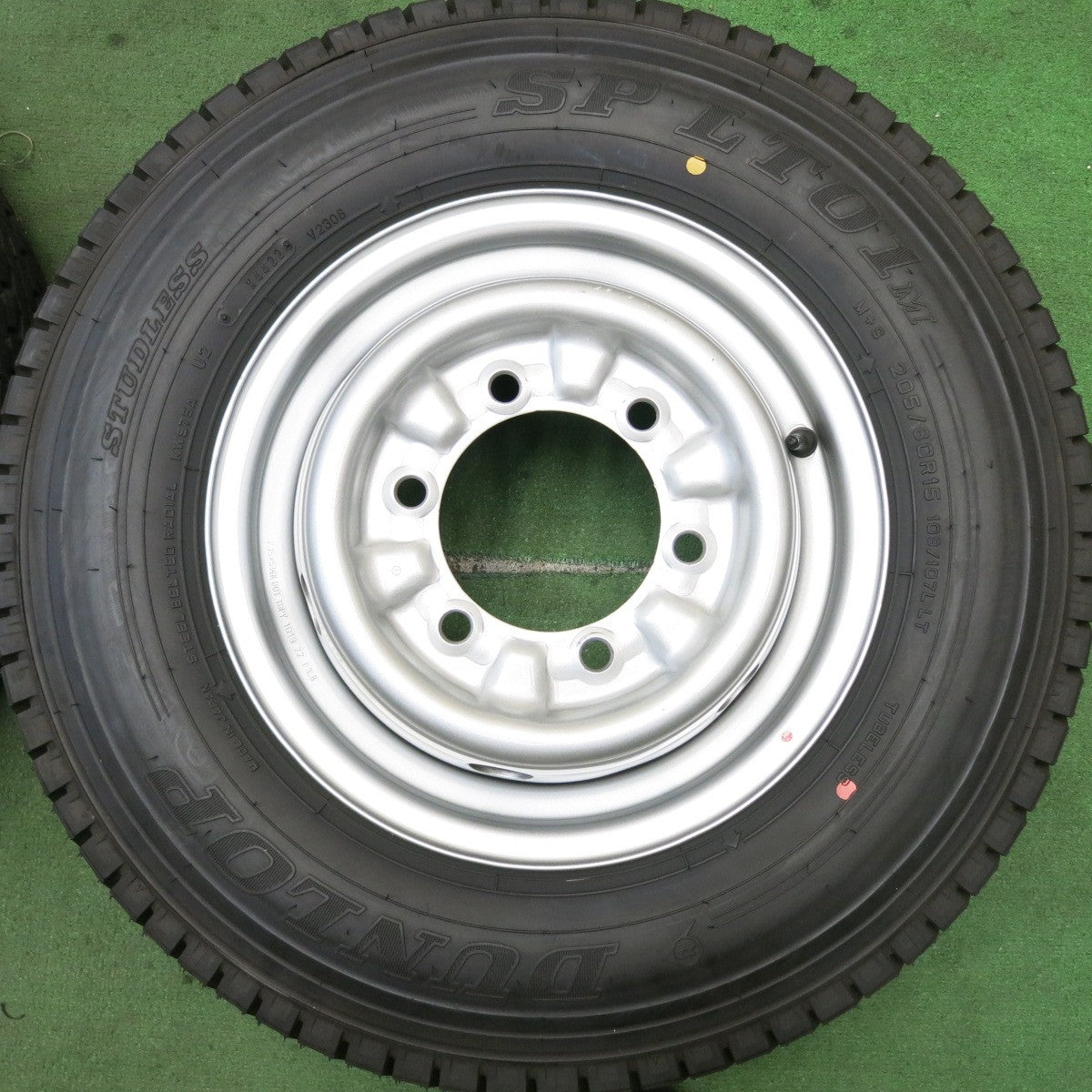 未使用!22年!6本★いすゞ エルフ 等 175R14 8PR 205/80R15 109/107L スタッドレス ダンロップ ウインターマックス SV01 SP LT01M TOPY スチール PCD184.15 170/6H★5090604HAス