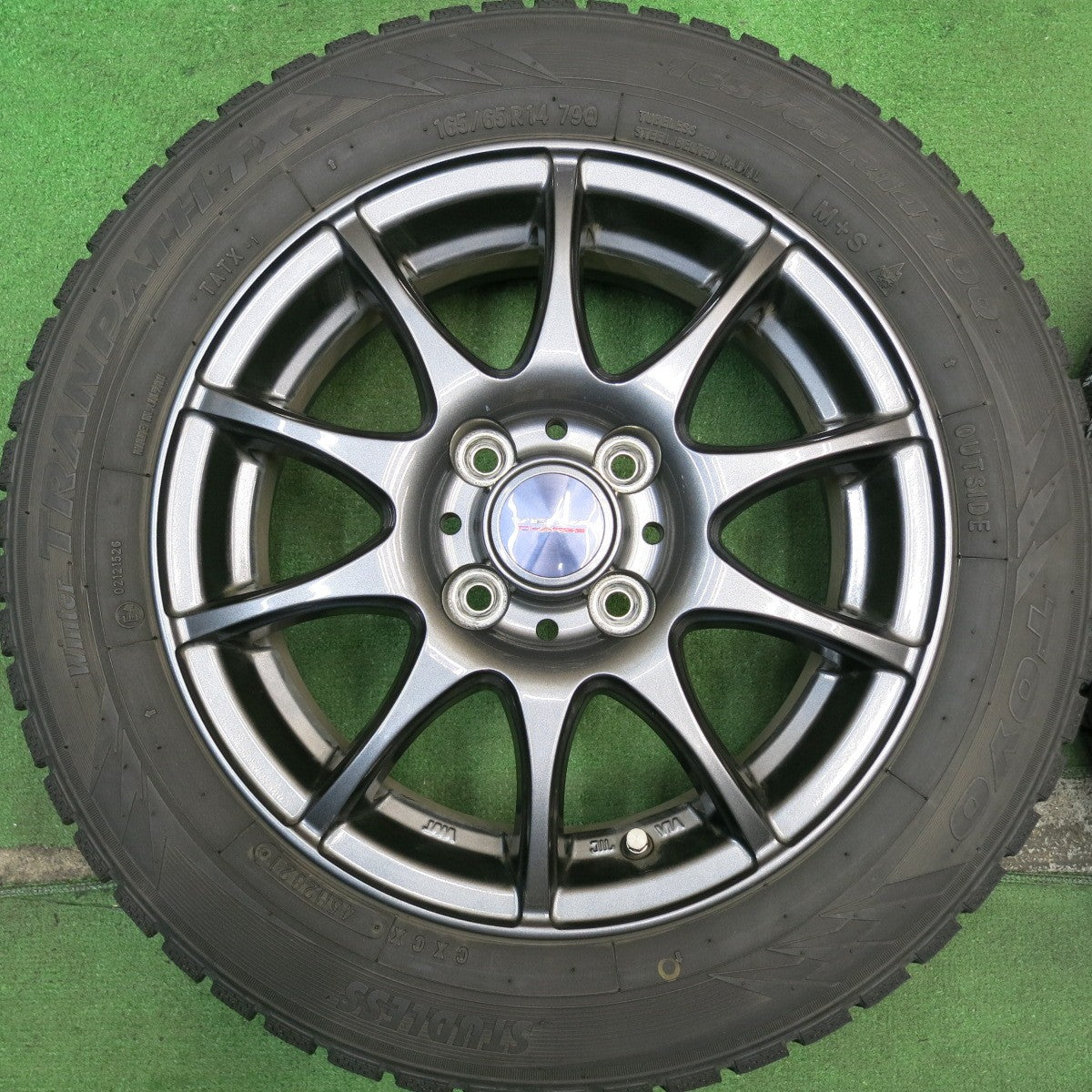 バリ溝!21年!キレイ!8.5分★スタッドレス 165/65R14 トーヨー ウインター トランパス TX VELVA CHARGE ヴェルヴァ 14インチ PCD100/4H★5060704HAス