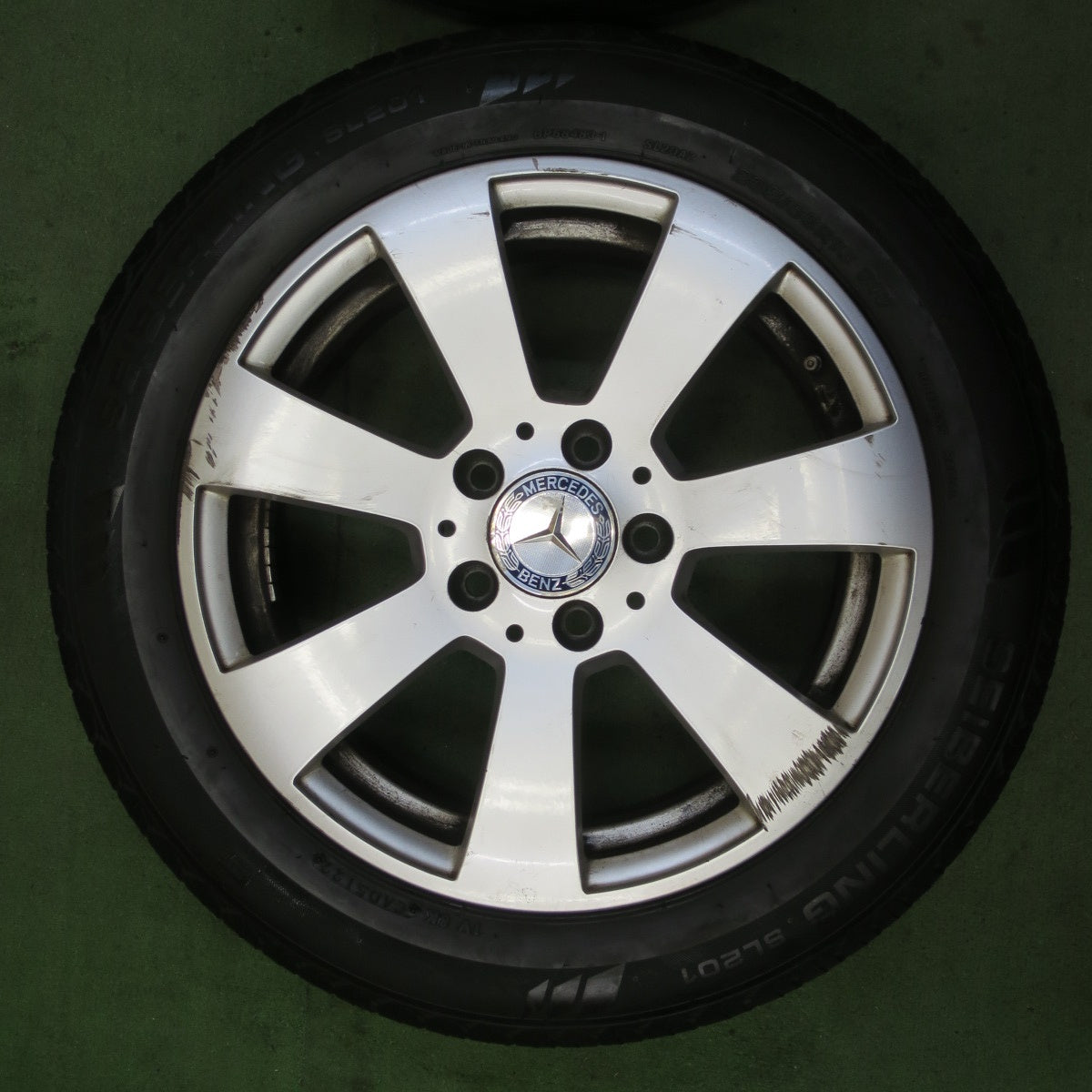 バリ溝!22年!8.5分★ベンツ Cクラス W204 純正 205/55R16 セイバーリング SL201 16インチ PCD114.3/5H★5092601TTノ