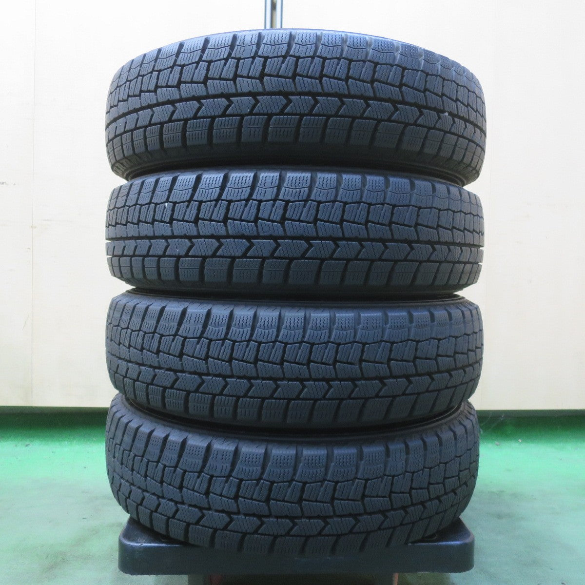 バリ溝!23年!キレイ!9.5分◎スタッドレス 155/65R14 ダンロップ ウインターマックス WM02 SEIN RACING S ザイン レーシング 14インチ PCD100/4H◎6072005イス
