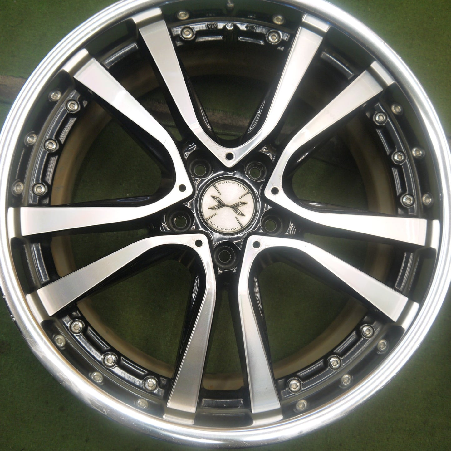 4本価格★MAVERICK マーベリック 405S CURL フランジ 19インチ ホイール 19×8J PCD114.3/5H★5090801Hホ
