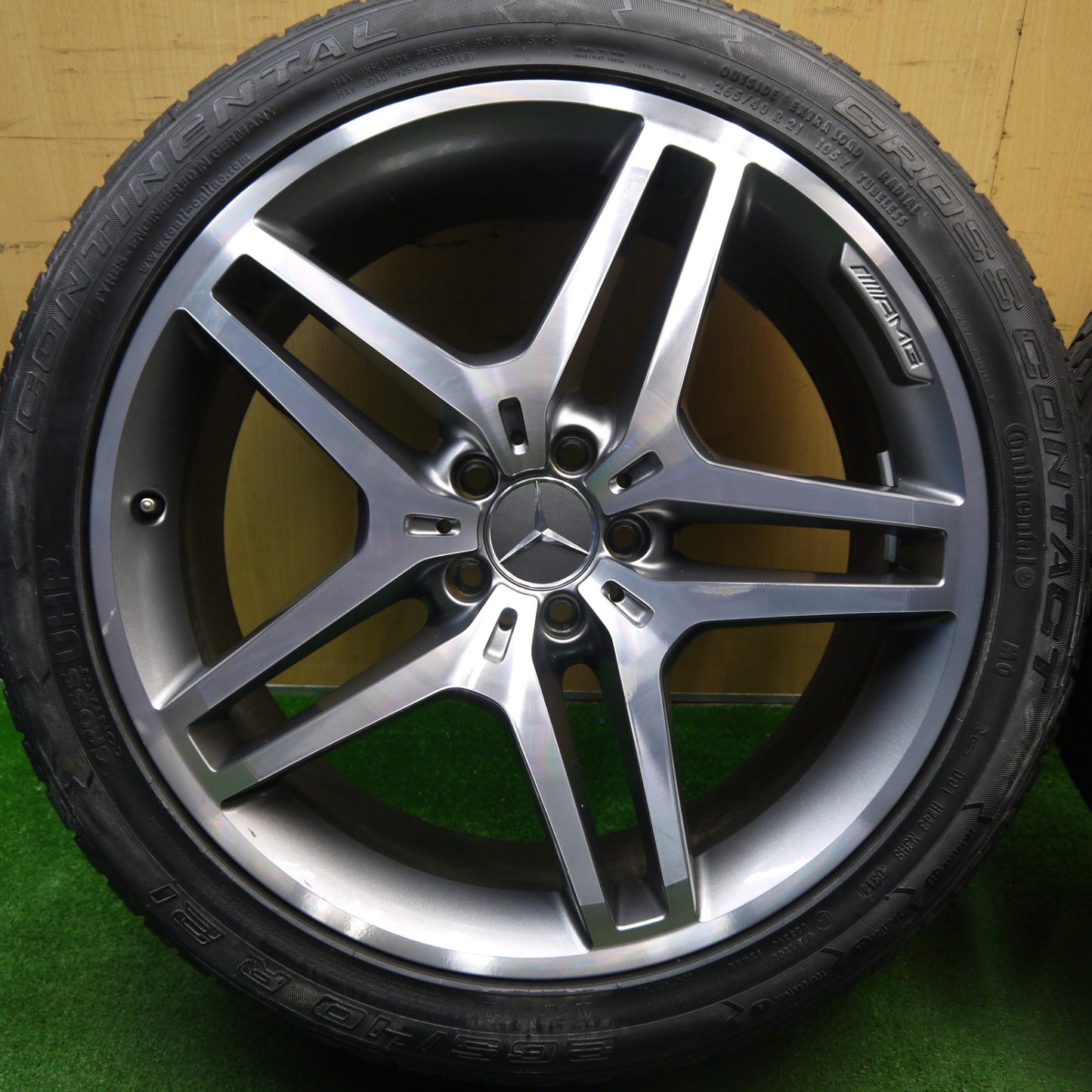 タイヤほぼ未使用★ベンツ ML W166 純正 AMG 265/40R21 コンチネンタル クロスコンタクト MO 21インチ PCD112/5H★5041102Hノ