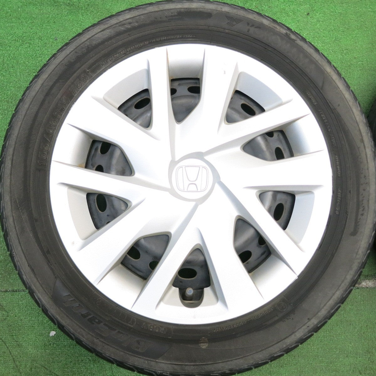 4本価格★ホンダ N-BOX 純正 スチール 155/65R14 ヨコハマ ブルーアース 14インチ Nボックス PCD100/4H★5042711HAノ