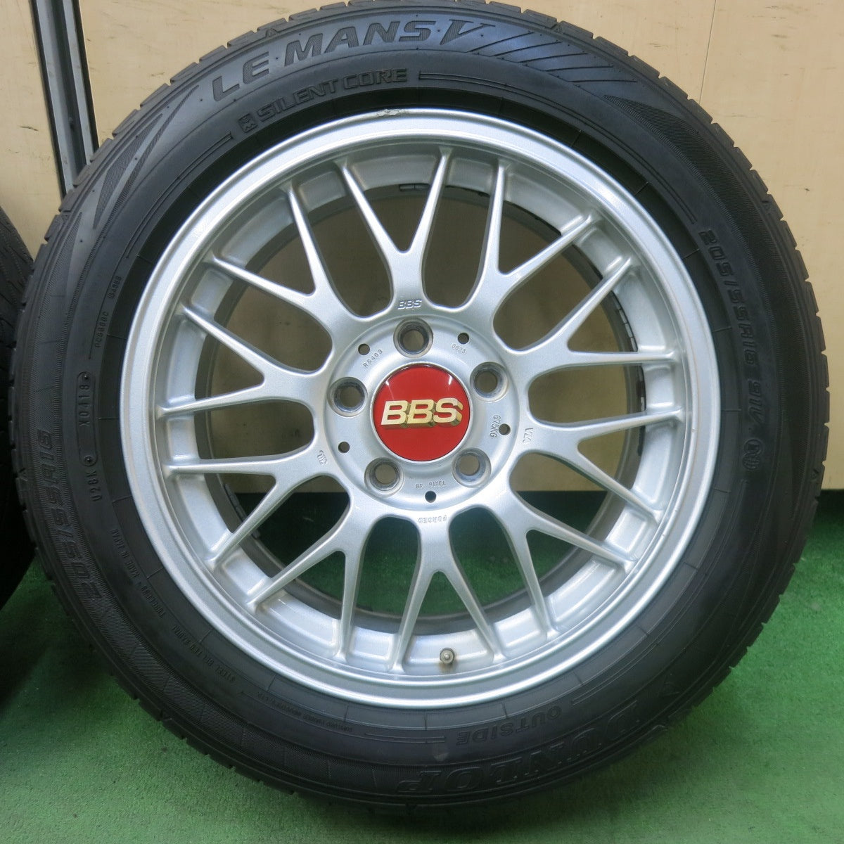 バリ溝!9.5分★ワーゲン 等 BBS RG-F RG403 鍛造 205/55R16 ダンロップ LE MANS V ルマン5 16インチ PCD112/5H★5092002SKノ