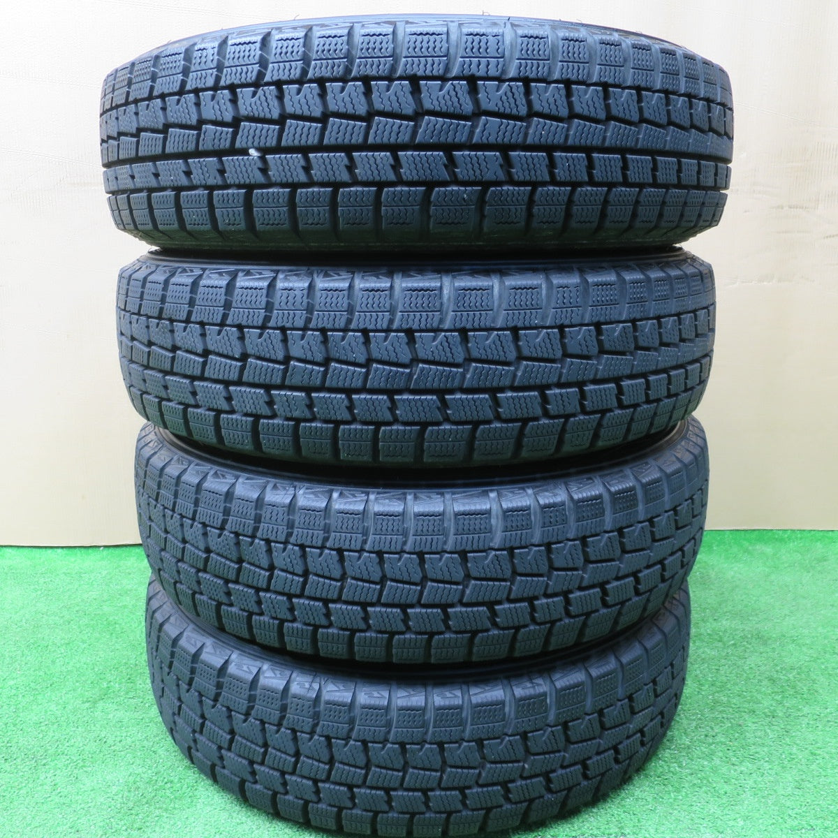 バリ溝!キレイ!9.5分以上★スズキ MH55S ワゴンR 純正 155/65R14 スタッドレス ダンロップ ウインターマックス WM01 14インチ PCD100/4H★5121005NKス