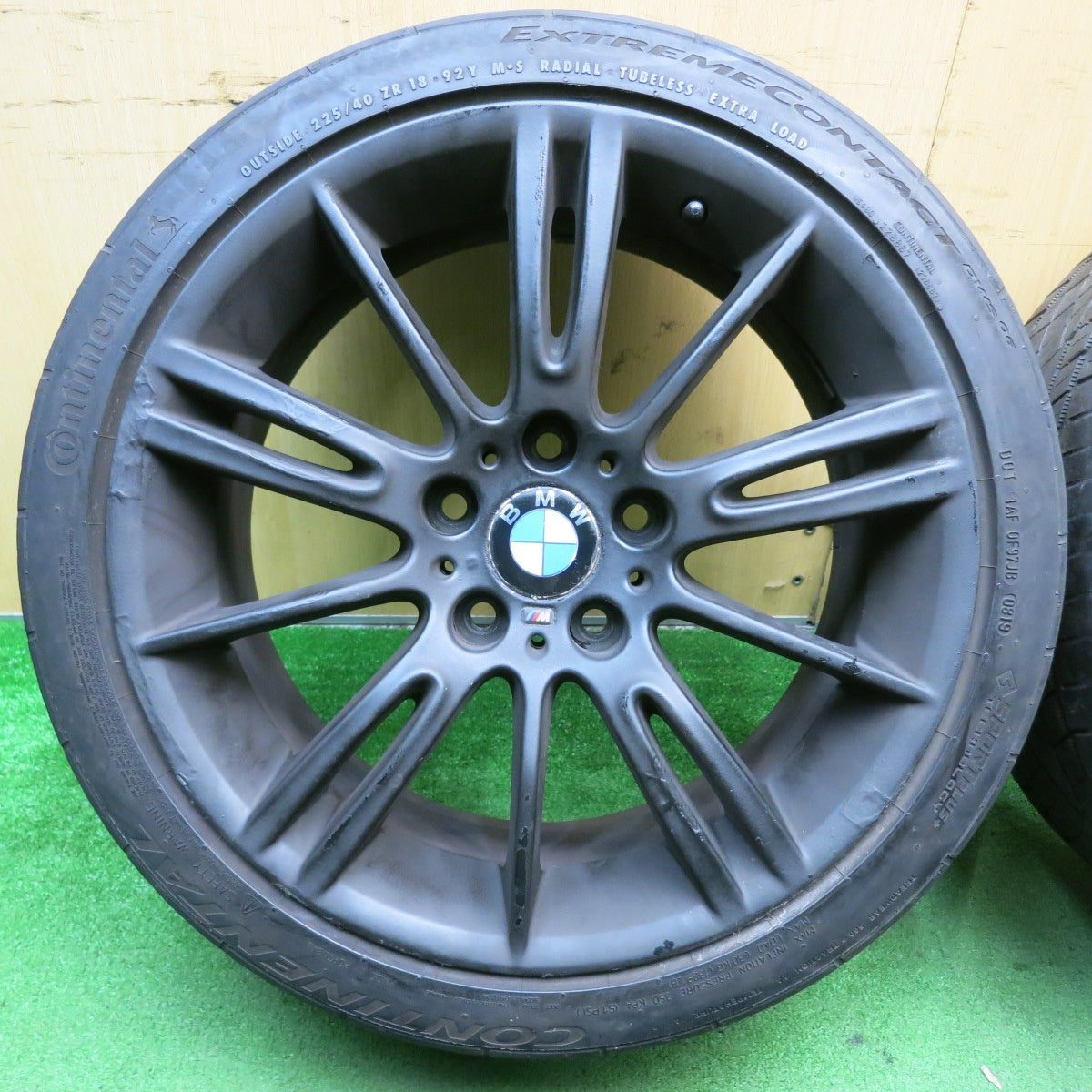 4本価格★BMW 3シリーズ E90 E91 E92 Mスポーツ 純正 225/40R18 255/35R18 コンチネンタル エクストリーム コンタクト DWS06 ヨコハマ DNA エコス ES300 PCD120/5H★5052004TNノ
