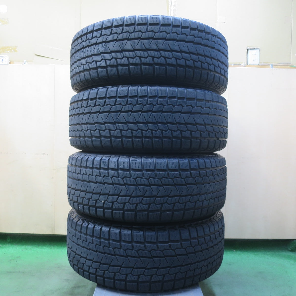 バリ溝!23年!キレイ!9.5分◎ジープ 等 LEHRMEISTER GEAR 265/60R18 スタッドレス ヨコハマ アイスガード G075 レアマイスター ギア 18インチ PCD127/5H◎6080601イス