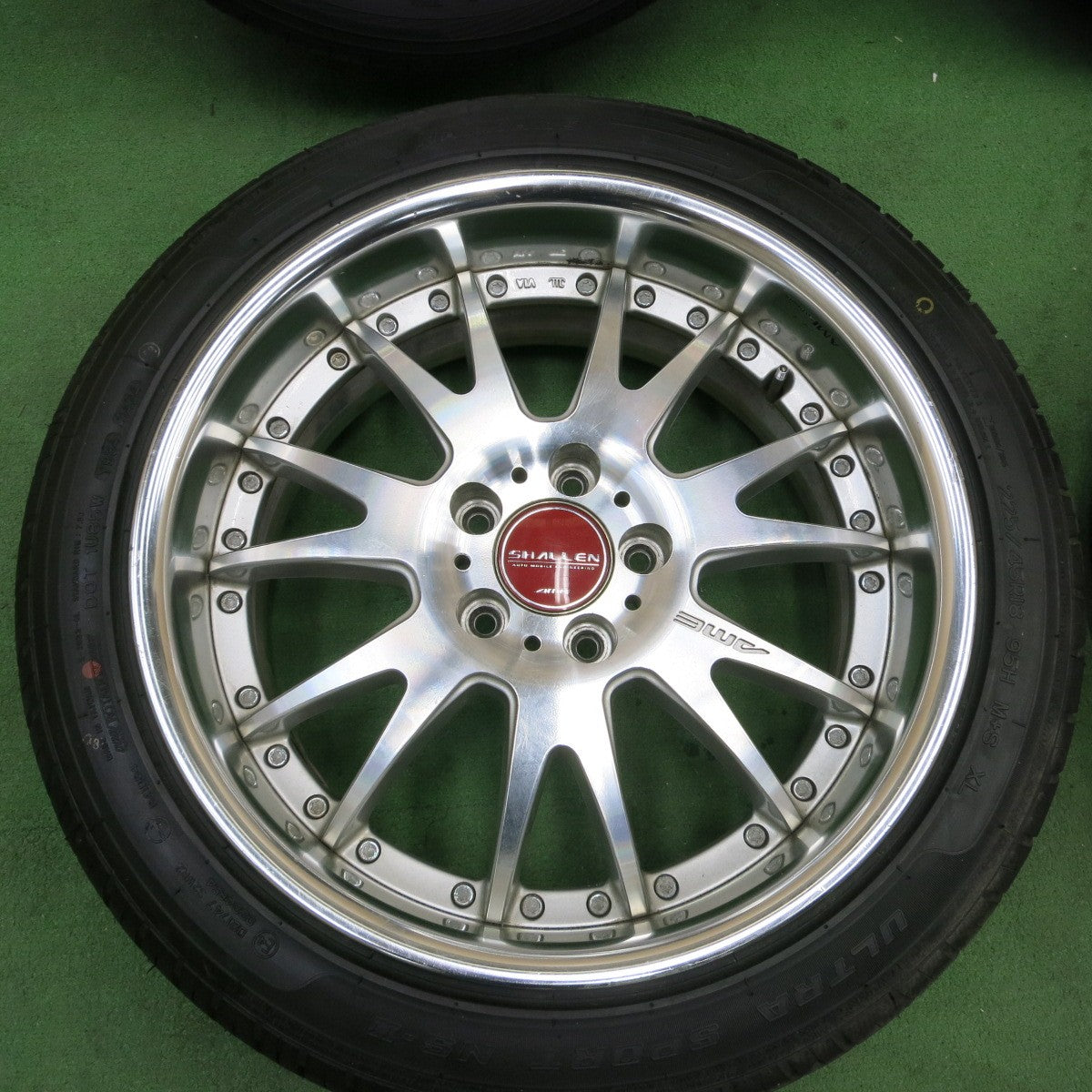 バリ溝!24年!ほぼ10分★SHALLEN MX AME 225/45R18 ナンカン ウルトラスポーツ NS-2 ヨコハマ アドバン dB V552 シャレン 18インチ PCD114.3/5H★5042502TTノ