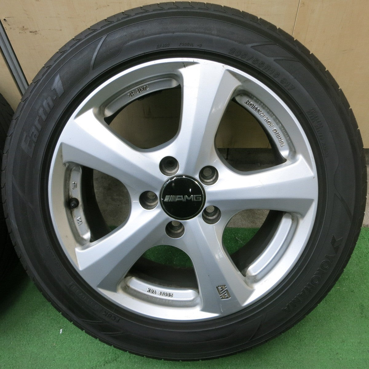 バリ溝!8.5分★ワーゲン 等 MSW O・Z AMG 205/55R16 ヨコハマ Earth-1 16インチ OZ PCD112/5H★5042304ナノ