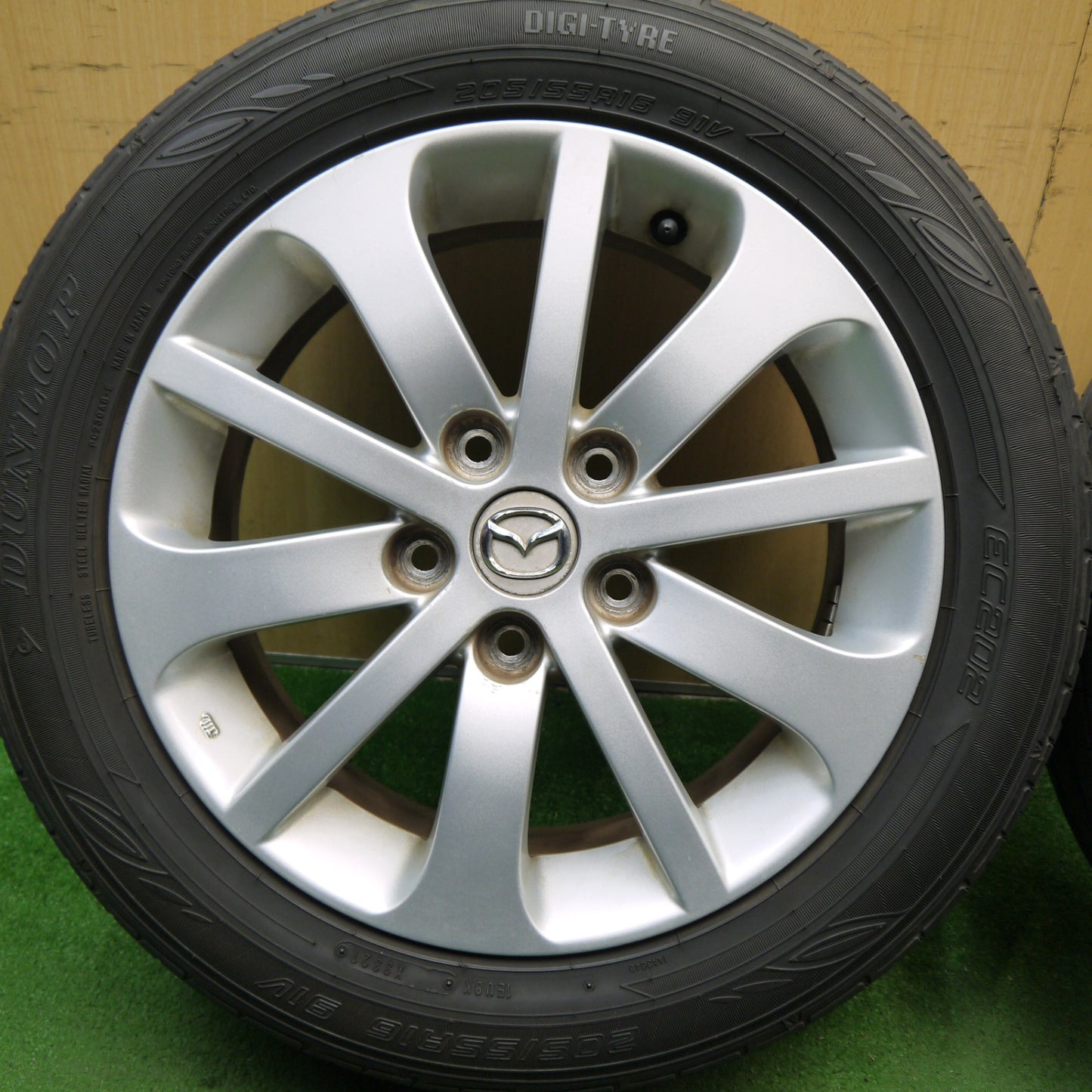バリ溝!21年!8.5分★マツダ プレマシー 純正 205/55R16 ダンロップ エナセーブ EC204 EC202 16インチ PCD114.3/5H★5060306Hノ